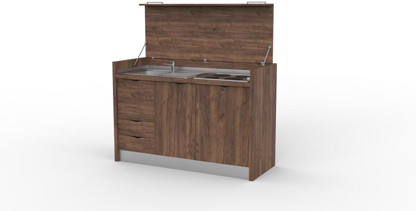 Mobilspazio Выдвижная деревянная мини-кухня Zeus K141 - Вид №7