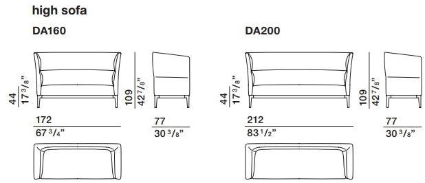 Molteni & C. 2-х местный тканевый диван с высокой спинкой Welcome sun-id-1470731 - Вид №7