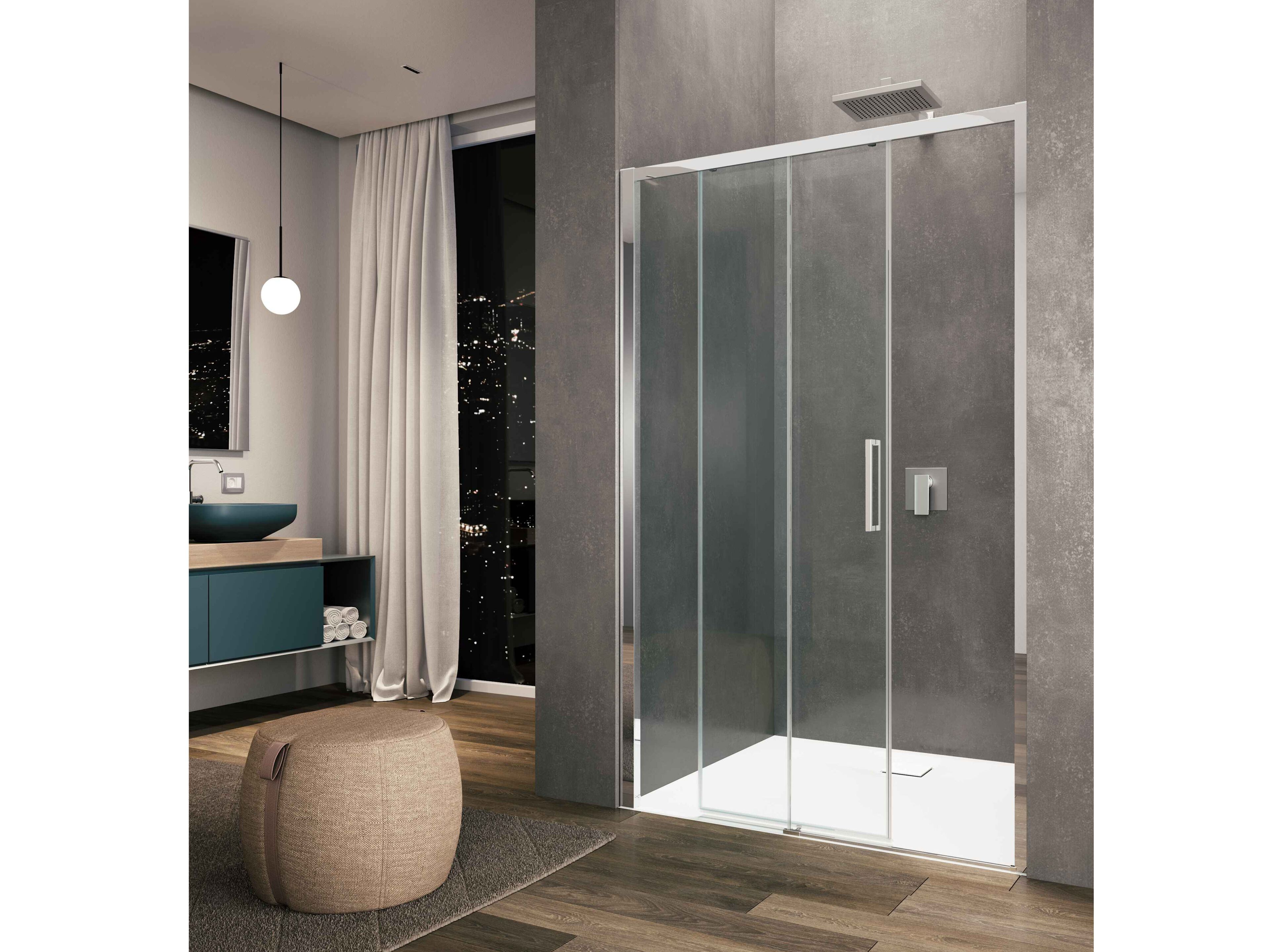 Стеклянная ниша душевая кабина с раздвижной дверью Provex Industrie арка ARCH-00073715 - Вид №1