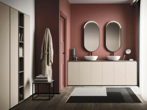 Напольный умывальник с дверцами