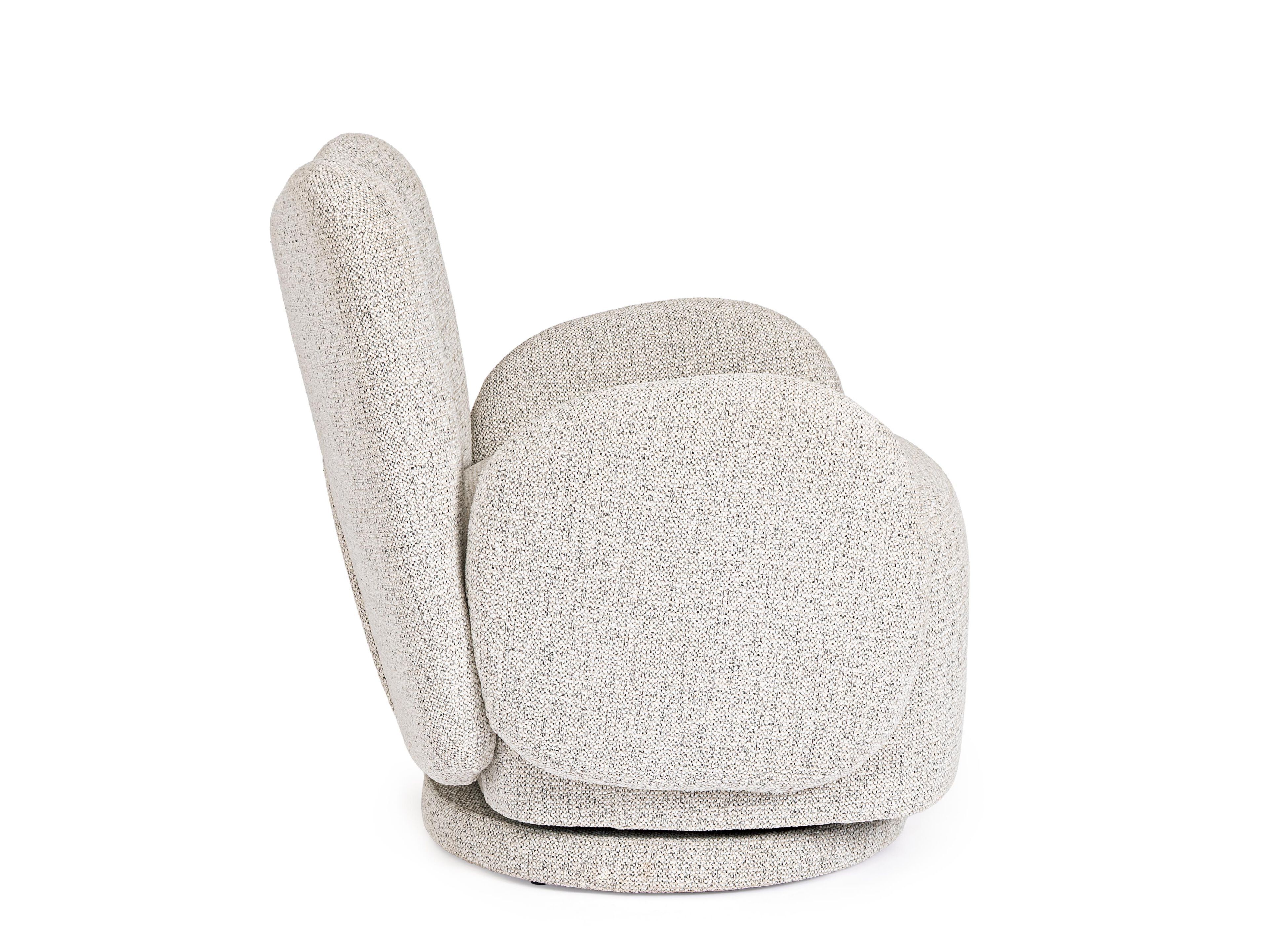 Тканевое вращающееся кресло с подлокотниками BIZZOTTO HARPER ARCH-00143128 - Вид №2