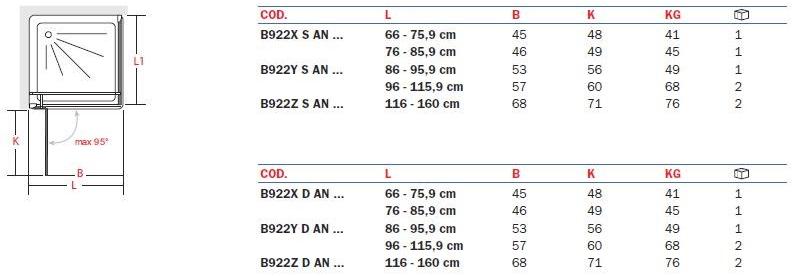INDA® Распашная дверь и неподвижный элемент Azure sun-id-1347748 - Вид №4