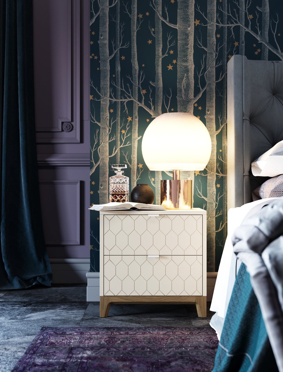 Тумба прикроватная черная Case THE IDEA  210318 Черный  - Вид №2