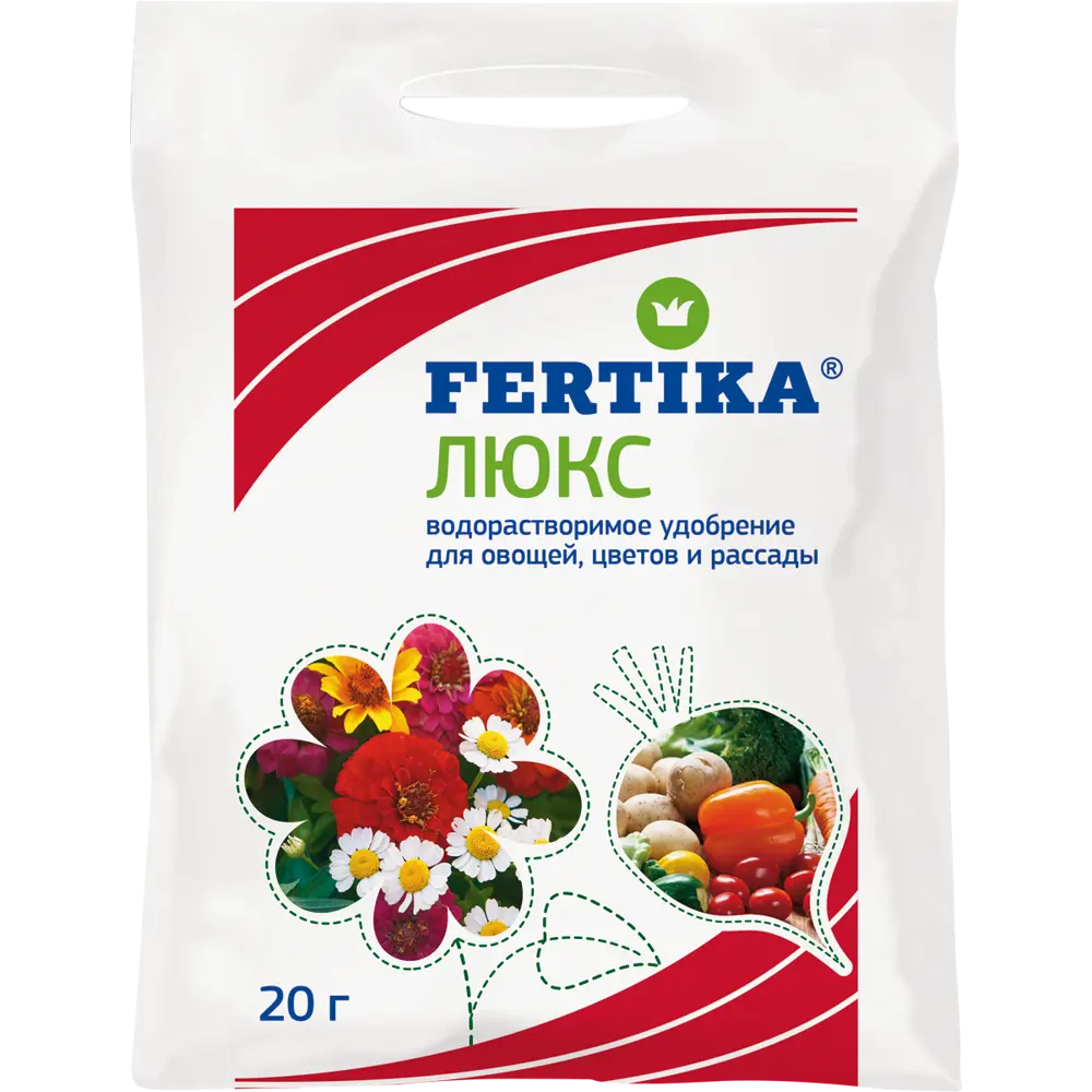FERTIKA Люкс — водорастворимое удобрение для цветов и овощей 20 г 82527423 STLM-0029098