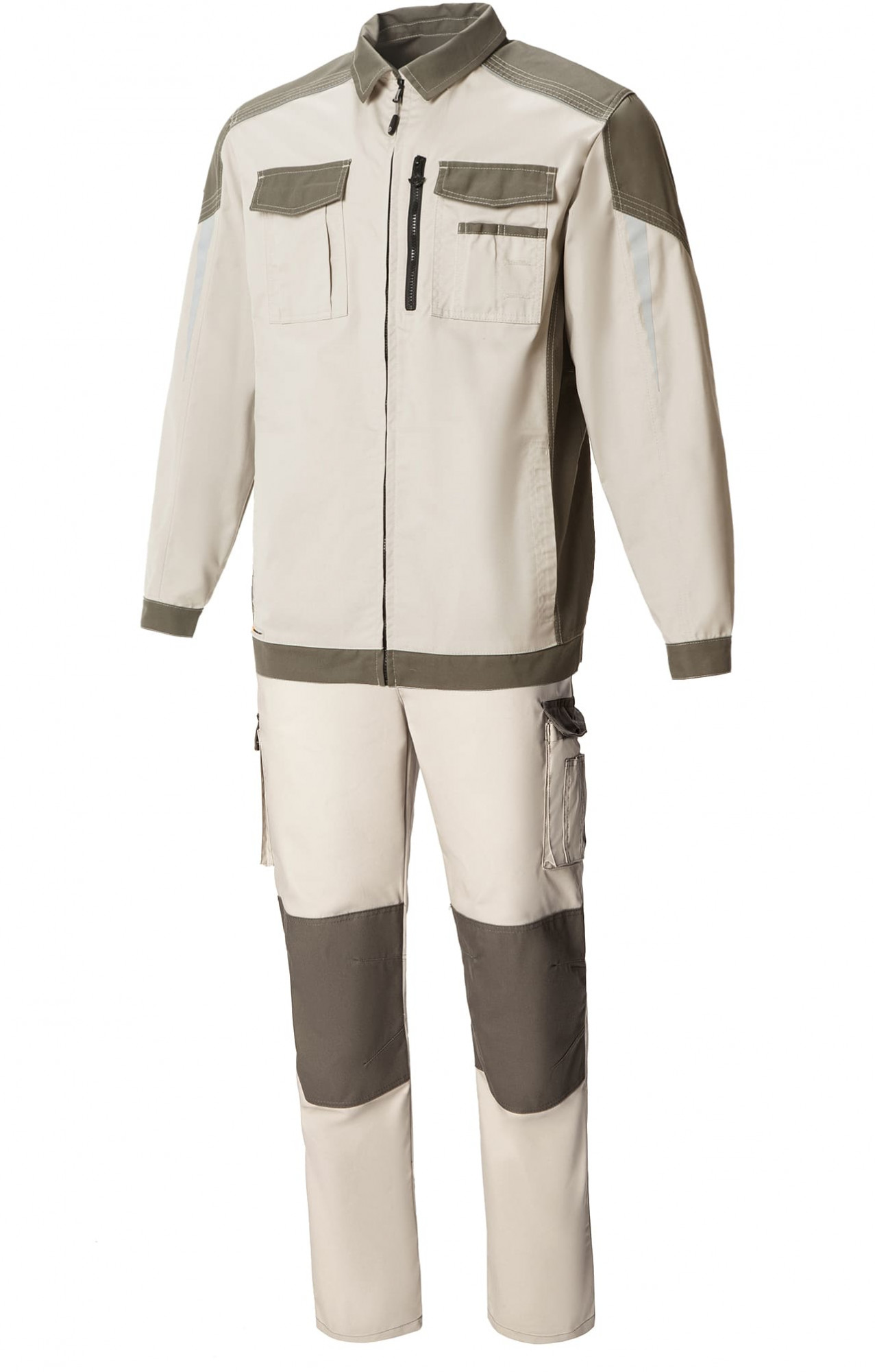 4956820 Костюм  NEW 2 серый песок с серым хаки STATUS  Летняя спецодежда  размер 64-66/170-176 