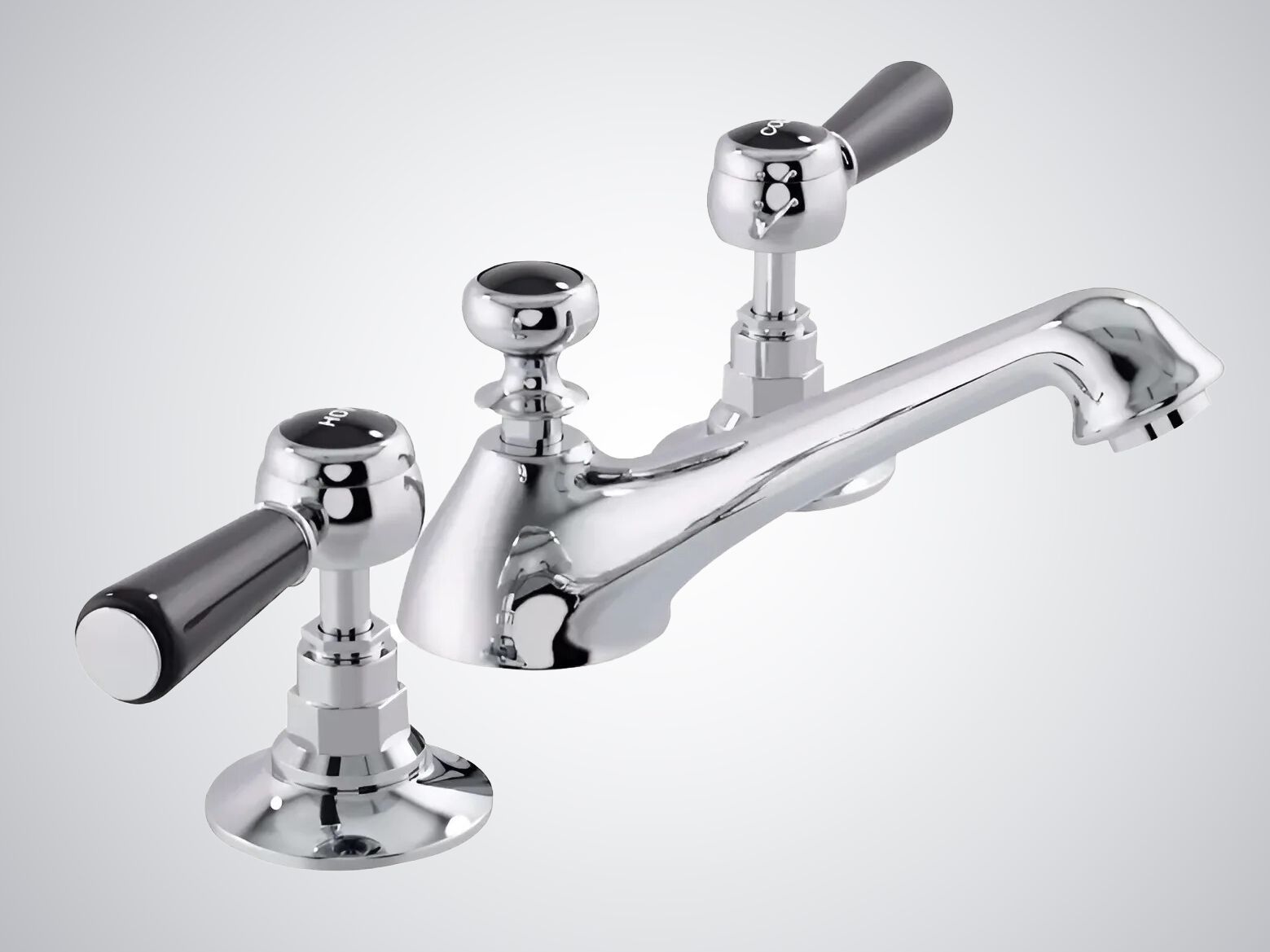 Смеситель для раковины с 3 отверстиями и отдельными розетками Fontana Showers BERGERAC ARCH-00139120