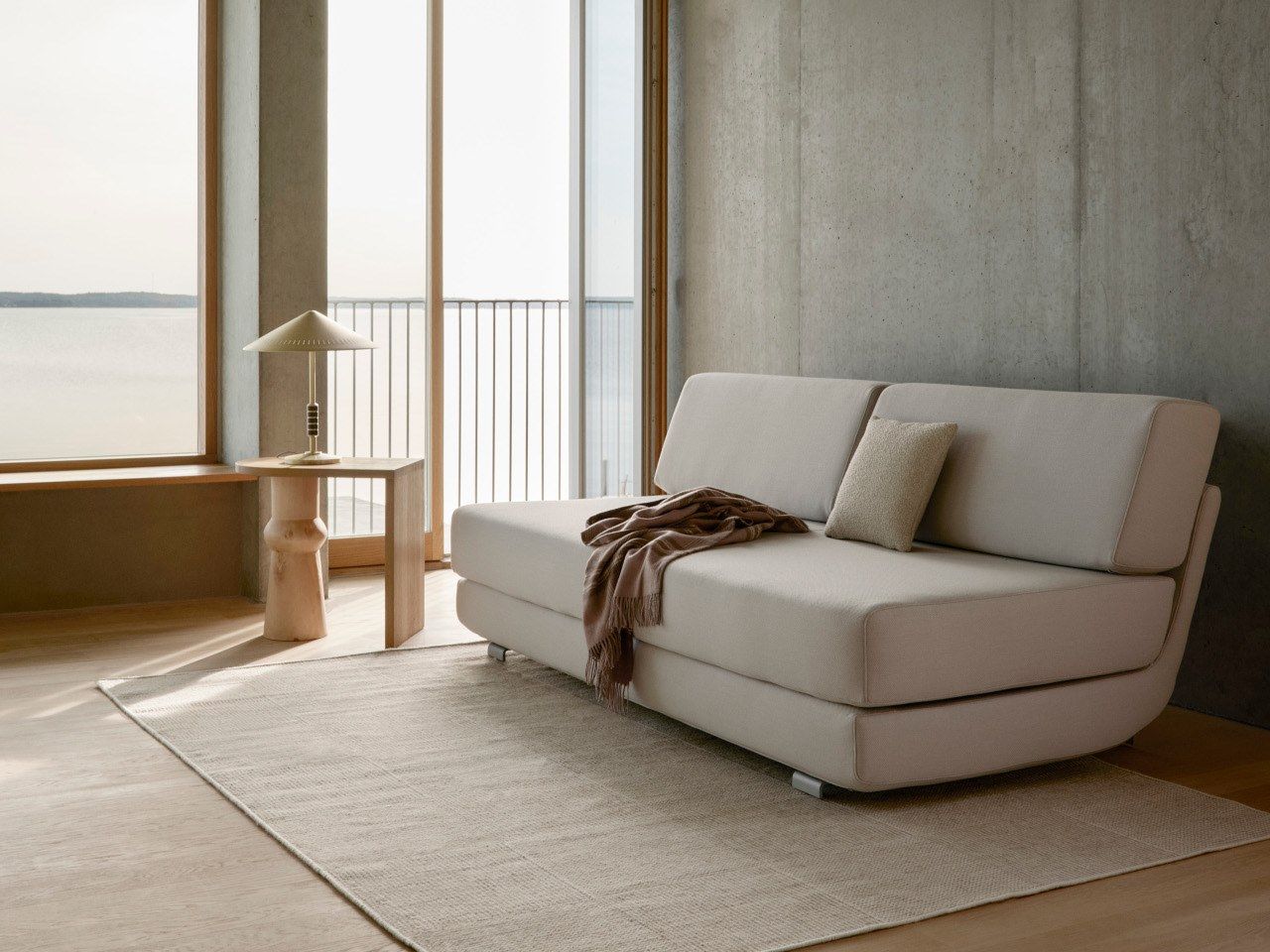 Двуспальный диван-кровать из ткани с полуостровом SOFTLINE гостиная ARCH-00096074 - Вид №4