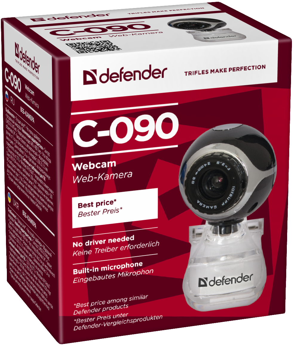 63090 веб-камера c-090 0.3мп, черный Defender Santreyd  - Вид №4