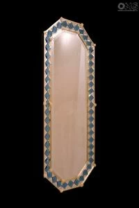 992 ORIGINALMURANOGLASS Венецианское зеркало Navagero Blue Long - муранское стекло OMG  см