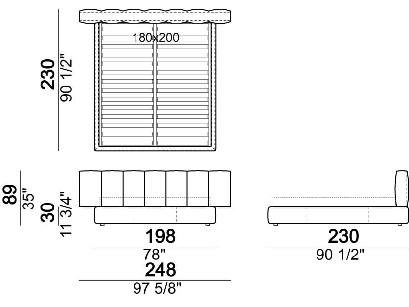 Двуспальная кровать с мягким изголовьем Arketipo Milky Way ARCH-00039095 - Вид №10