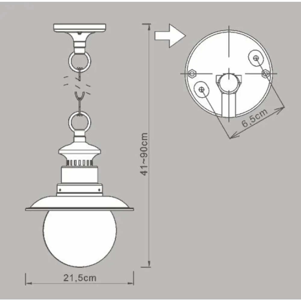 Светильник подвесной уличный Marina 60 Вт IP44 81972695 STLM-2209933 INSPIRE  - Вид №5