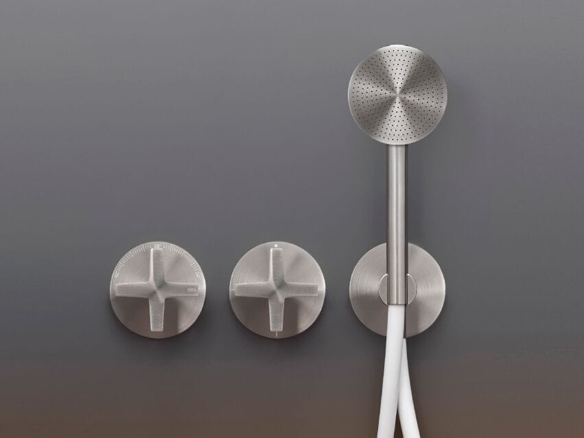 Нержавеющая сталь термостатический встраиваемый смеситель для ванны / душа с ручным душем CEADESIGN CROSS ARCH-00139402 - Вид №1