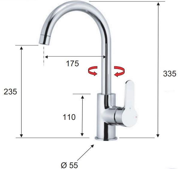 Remer Rubinetterie Смеситель для кухни, однорычажный Winner eco We 72 lt8 - Вид №2
