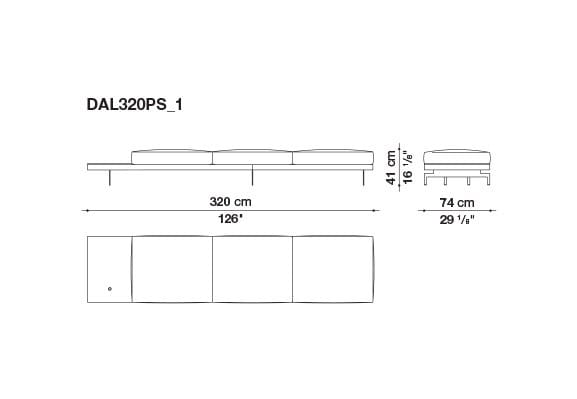 3-местный тканевый диван с полуостровом B&B Italia док ARCH-00061121 - Вид №4