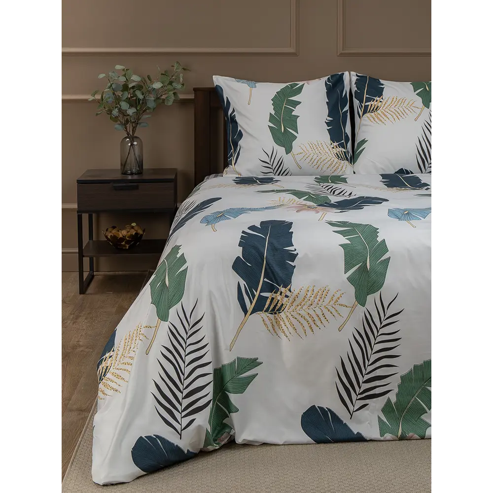 Комплект постельного белья Amore Mio Тропик евро полисатин разноцветный STLM-2209672