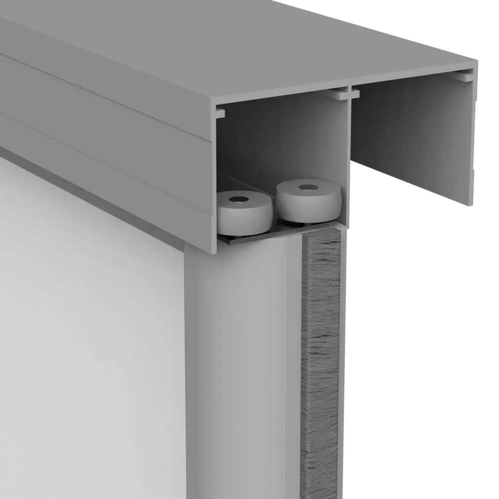 Дверь-купе KONSENSA 225.5x60.4 см МДФ цвет белый профиль матовое серебро STLM-2004791 - Вид №4