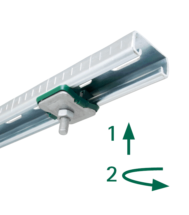 665185108 BIS RapidStrut® Гайки быстрого монтажа G2 (BUP1000) монтаж в профиле Strut walraven  - Вид №2