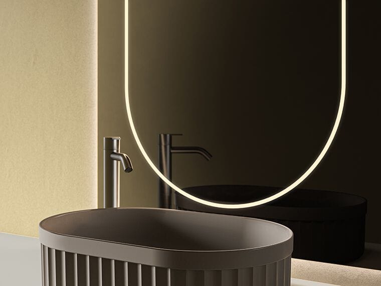 Овальное зеркало со встроенным освещением для ванной комнаты Inbani ALO OVAL ARCH-00080754 - Вид №4