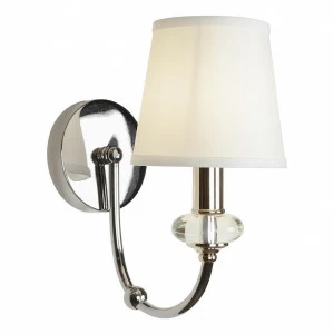 Бра с абажуром белое Magic W2344-1 Nic ILAMP MAGIC 00-3949116 Белый;никель