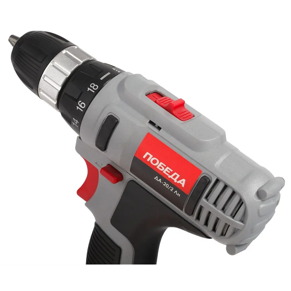 Дрель-шуруповерт аккумуляторная Победа ДА-20/2 Ли, 20 В Li-ion 2x2 Ач STLM-2137129 - Вид №1