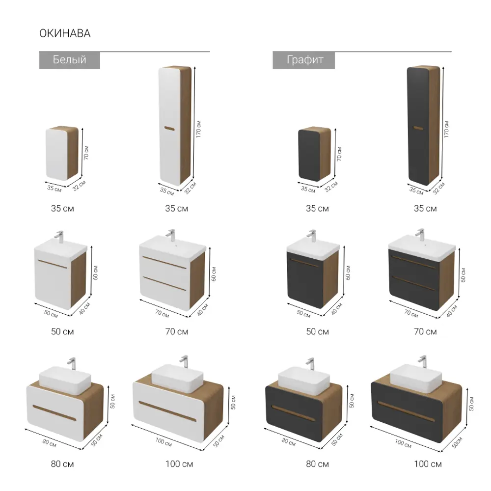 Santreyd Окинава — подвесной шкаф для ванной с полкой 85284713 STLM-1001457 - Вид №3