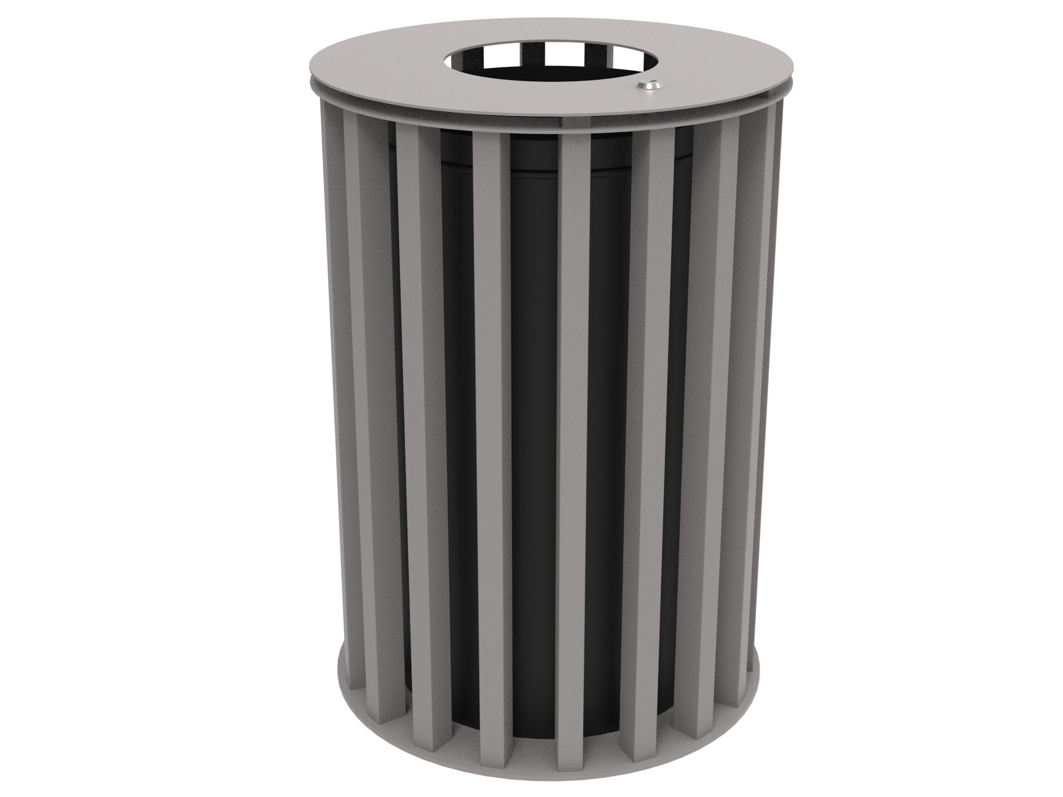 Оцинкованная стальная корзина для мусора с крышкой Lazzari Динамо ARCH-00087800 - Вид №15