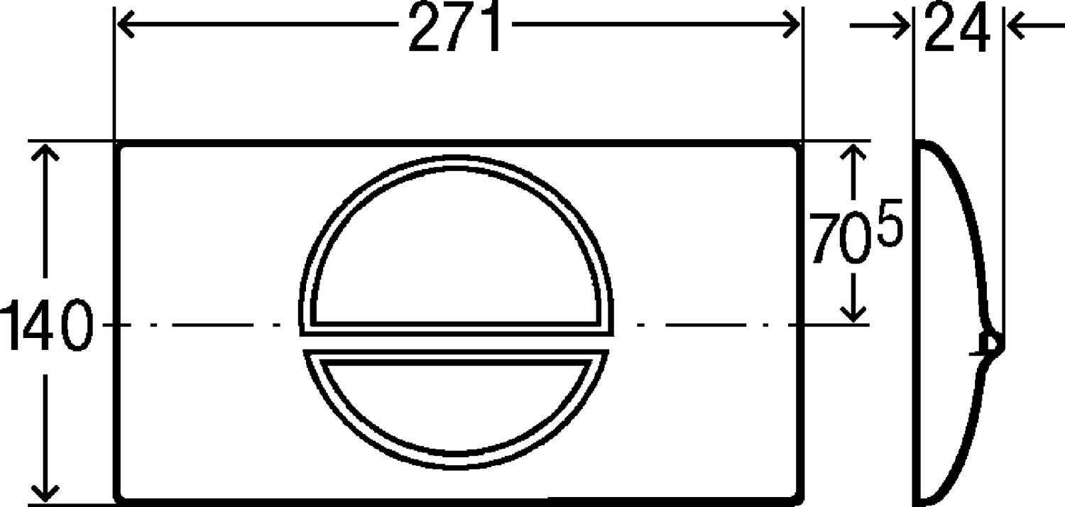 Системная техника  Принадлежности к панелям смыва для унитазов и писсуаров  Панели смыва для унитазов VIEGA 463 175 1)2) Модель 8312.1 Santreyd  - Вид №2