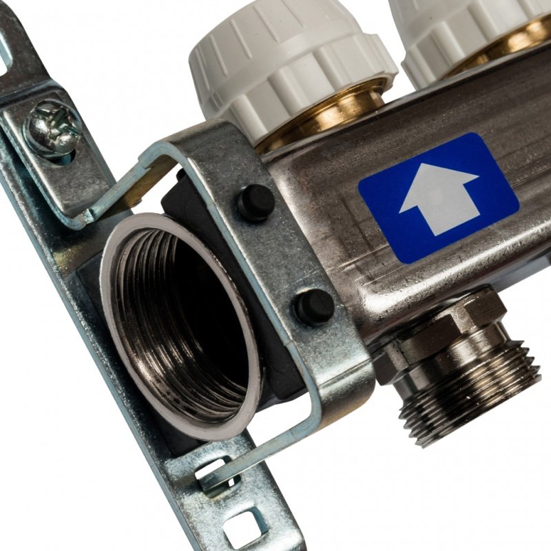 Коллектор из нержавеющей стали на 8 вых. с расходомерами STOUT SMS0917000008 - Вид №1