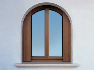 CARMINATI SERRAMENTI Двустворчатое окно из дуба с двойным остеклением Euro 68