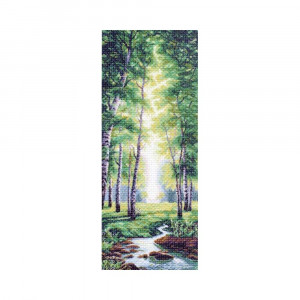 1358 Канва/ткань с рисунком Рисунок на канве 40 см х 90 см "Весенний полдень" Матренин посад