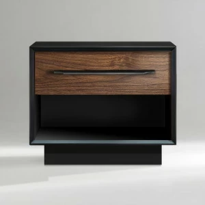 Прикроватная тумбочка с ящиком американский орех Garon ACWD GARON 00-3981959 Коричневый;черный