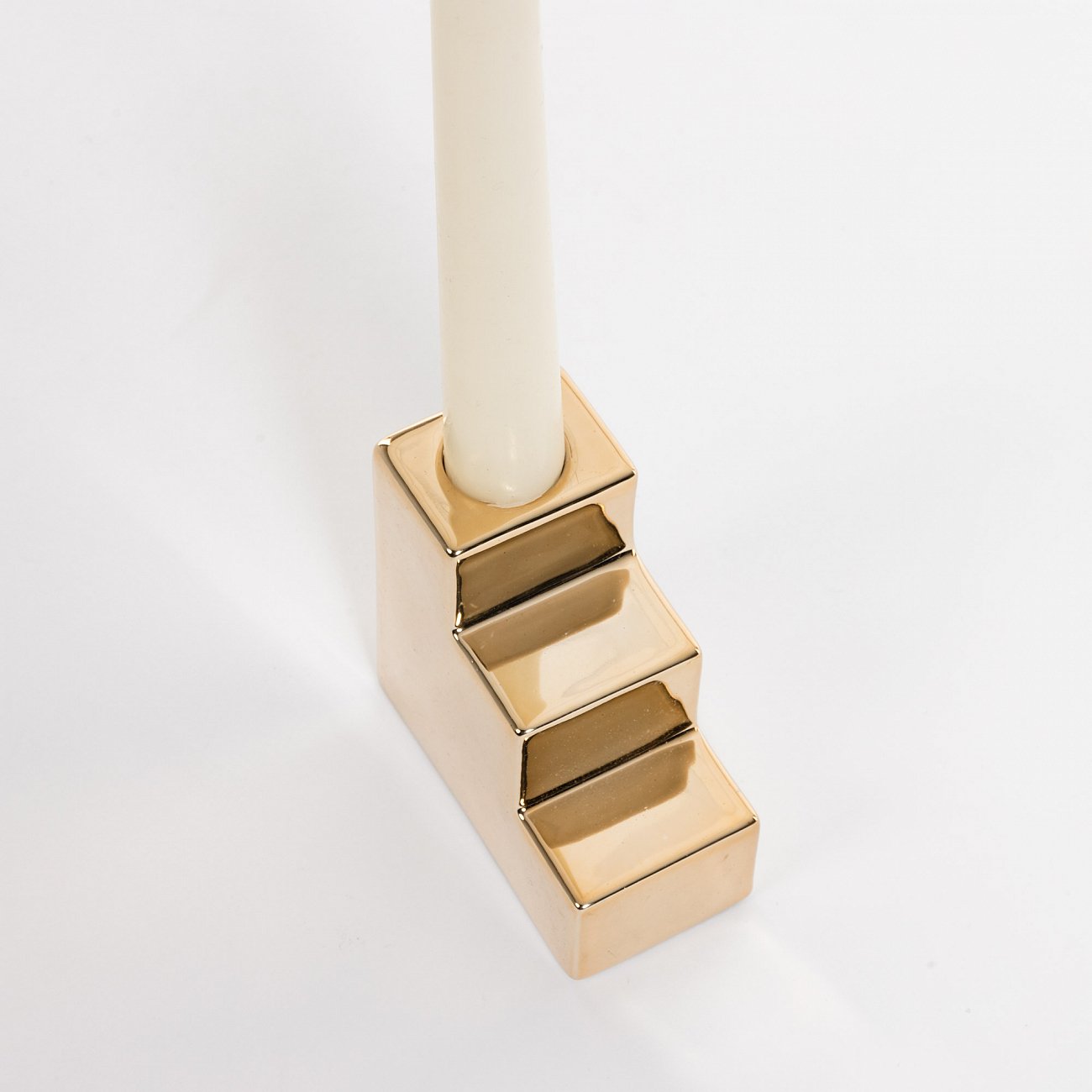 Подсвечник керамический золотистый Anteia от La Forma LA FORMA ANTEIA 342992 Золото  - Вид №1