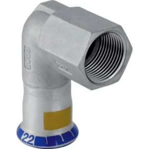 GEBERIT 34145 Переходной угольник Geberit Mapress из нержавеющей стали 90°, с внутренней резьбой (газ)