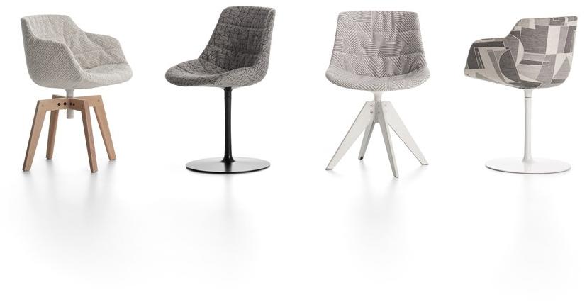 MDF Italia Вращающийся стул обитый тканью на жердочке Flow sun-id-1430887 - Вид №1