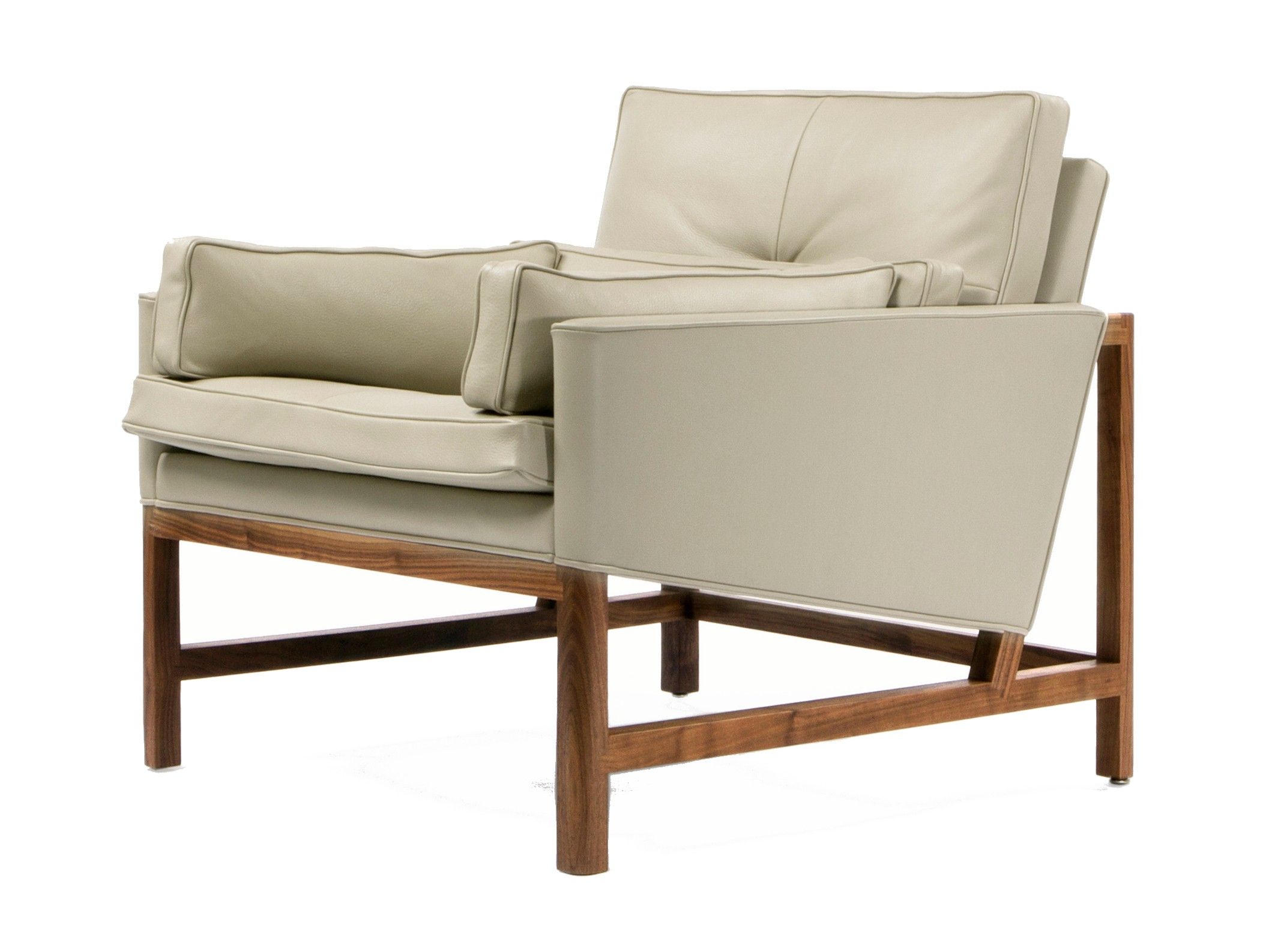 Кожаное кресло с подлокотниками BassamFellows Гостиная с деревянным каркасом ARCH-00102588 - Вид №11