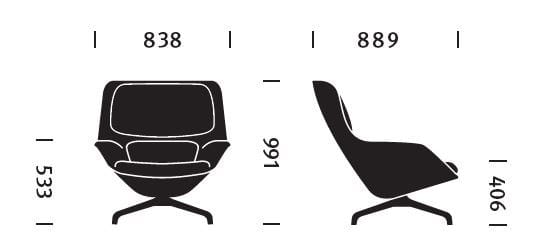 Тканевое вращающееся кресло Herman Miller Striad ARCH-00133057 - Вид №13