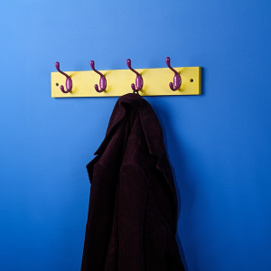 Вешалка для пальто и шапки , 450x70x50 мм, желтый LJPS0018 Public Steel Россия