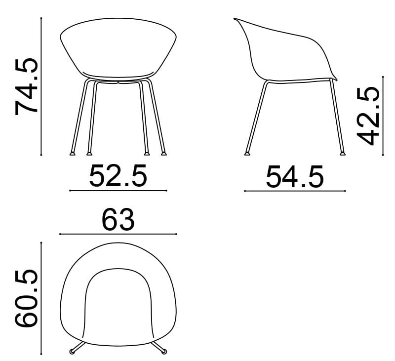 Полиэтиленовый садовый стул Arper Дюна 02 ARCH-00016986 - Вид №4