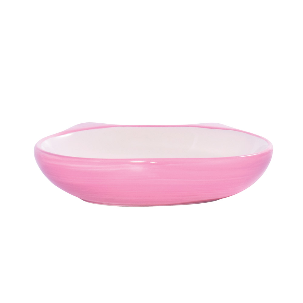 ПР0057364 Миска для кошек керамическая "Мордочка кошки" розовая 160мл КерамикАрт  - Вид №1