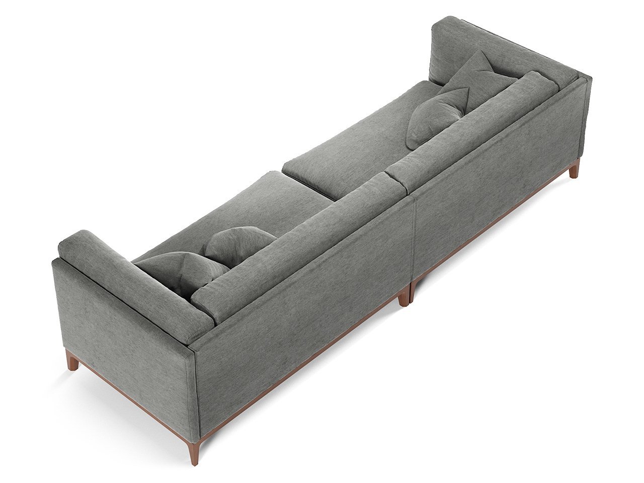 Диван Case прямой серый велюр THE IDEA ДИЗАЙНЕРСКИЕ 210541 Серый  - Вид №2