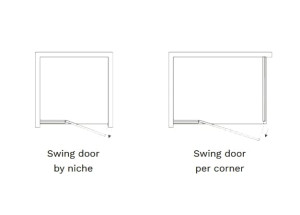 Алюминиевая и стеклянная угловая душевая кабина