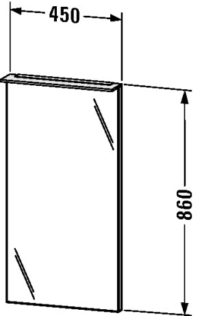 XL749007171 X-Large Зеркало с подсветкой Средиземноморский дуб Duravit - Вид №1