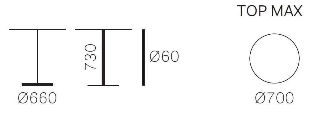 Круглый алюминиевый стол Pedrali Ypsilon ARCH-00065493 - Вид №1