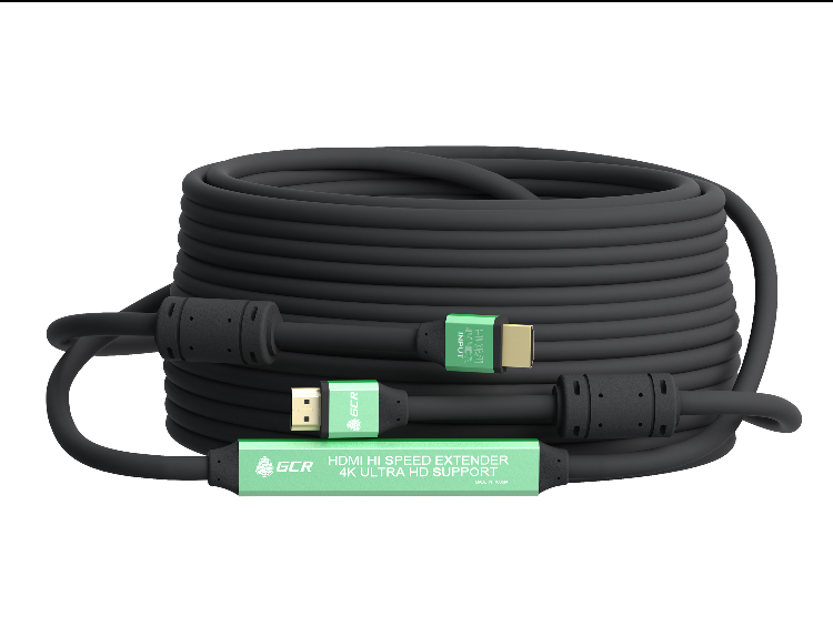 GCR-50751 кабель активный 30.0m hdmi 2.0, high speed 19m/19m с усилителем, черный, тройной экран Greenconnect Santreyd  - Вид №4