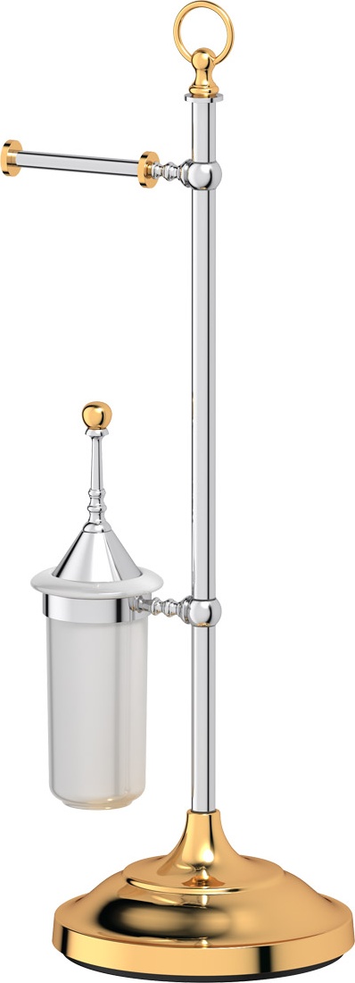 STI 133 Стойка с 2-мя аксессуарами для туалета 80 cm 3SC STILMAR CHROME/GOLD Treesseci 3SC