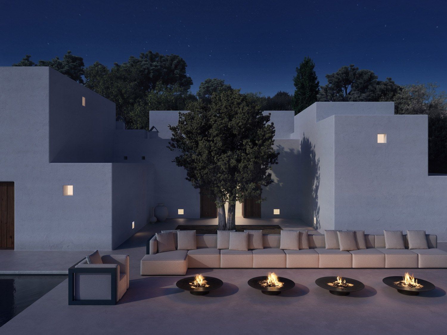 Ткань квадратный сад пуфик GANDIABLASCO Islablanca ARCH-00097607 - Вид №3