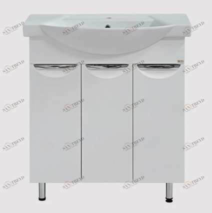 Тумба Лаванда-80 прямая белая с раков. мебельн.Балтика-80 см MISTY 2312210