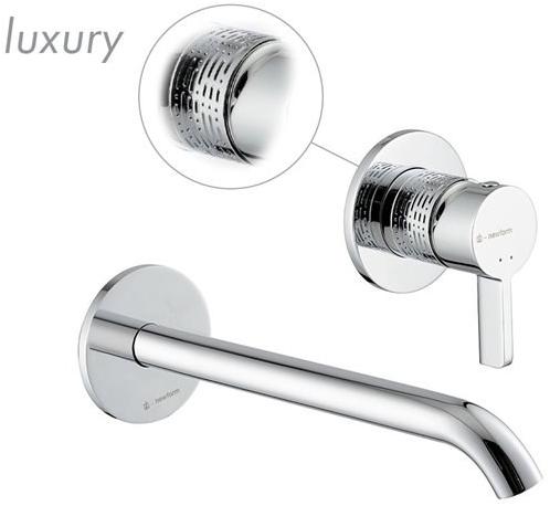 newform Смеситель для раковины настенный, однорычажный, сливной Blink chic sun-id-1430743 - Вид №3