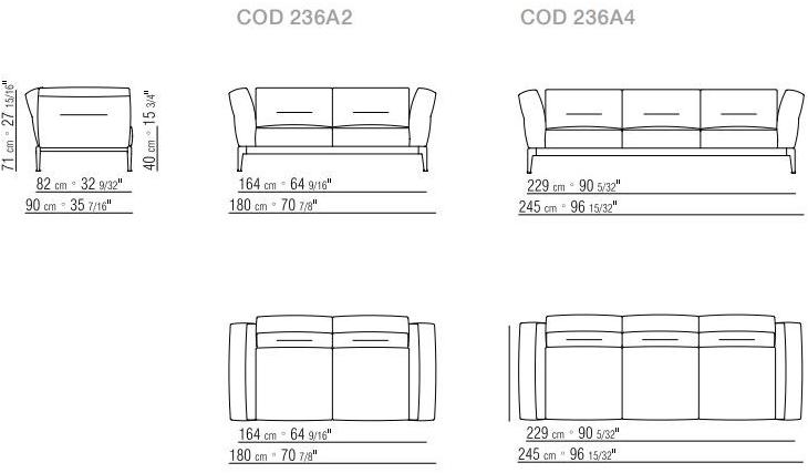 Flexform Модульный угловой диван из ткани Adda sun-id-1492162 - Вид №4