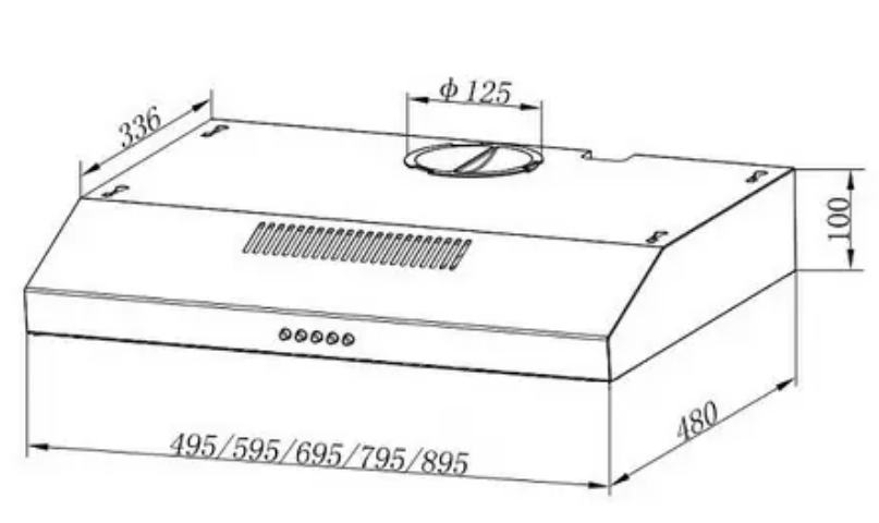 9152921 Вытяжка подвесная Evelux Ulla 60 W белый STDN-0066355 - Вид №11